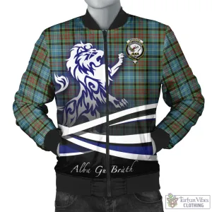 Brisbane Tartan Bomber Jacket with Alba Gu Brath Regal Lion Emblem