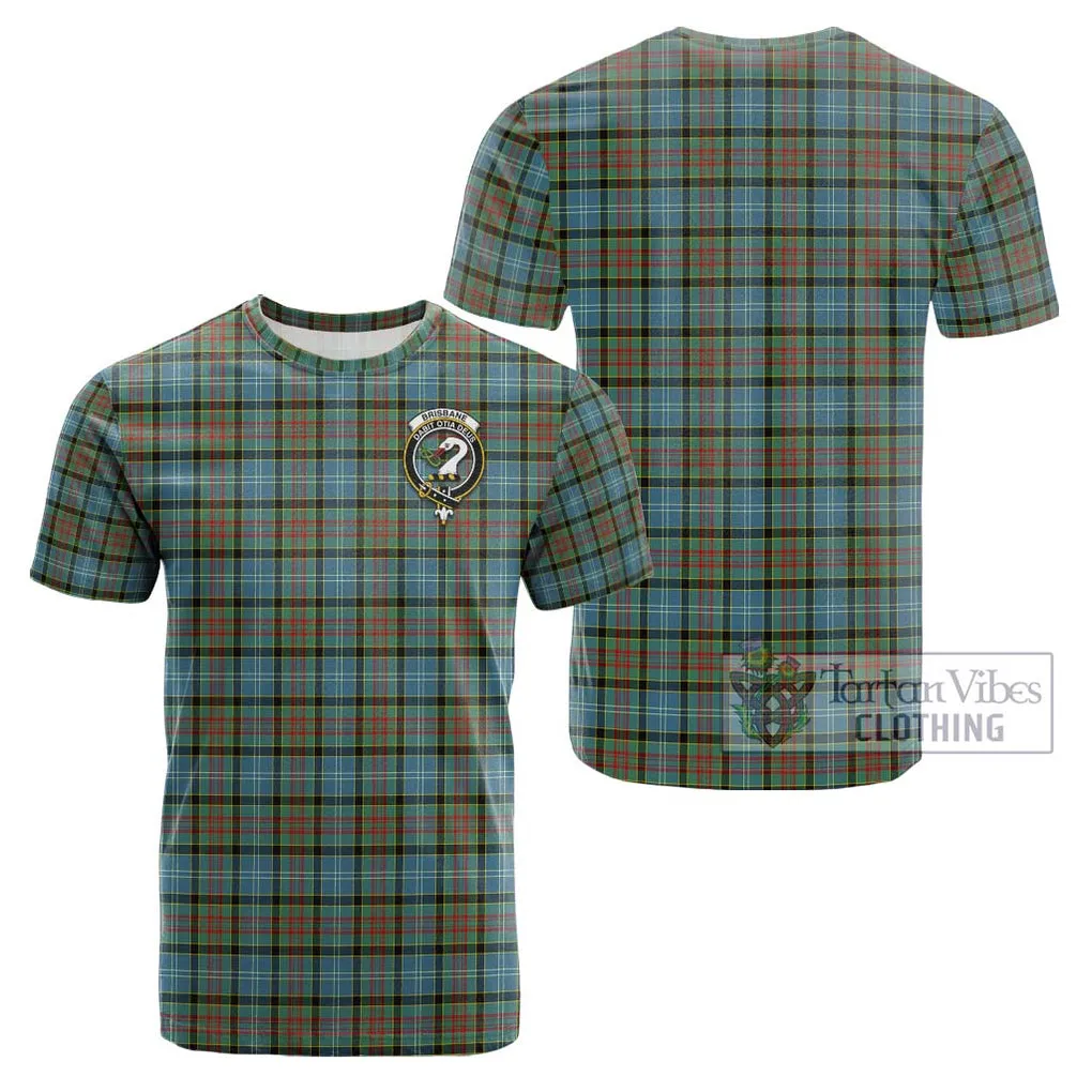 Brisbane Tartan Cotton T-Shirt with Family Crest