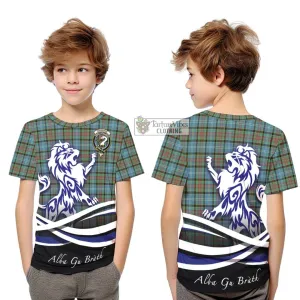 Brisbane Tartan Kid T-Shirt with Alba Gu Brath Regal Lion Emblem