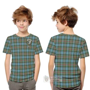 Brisbane Tartan Kid T-Shirt with Family Crest