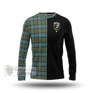 Brisbane Tartan Long Sleeve T-Shirt with Family Crest and Half Of Me Style