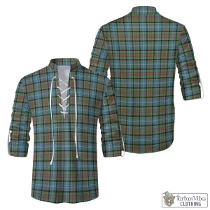 Brisbane Tartan Men's Scottish Traditional Jacobite Ghillie Kilt Shirt