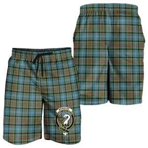 Brisbane Tartan Mens Shorts with Family Crest