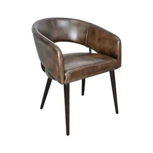 Brisben 23" Dining Chair in Antique Whiskey Leather