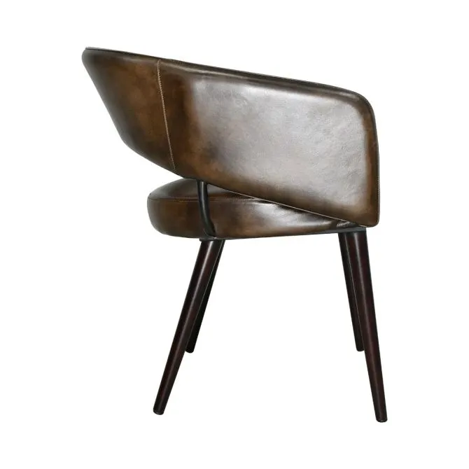 Brisben 23" Dining Chair in Antique Whiskey Leather