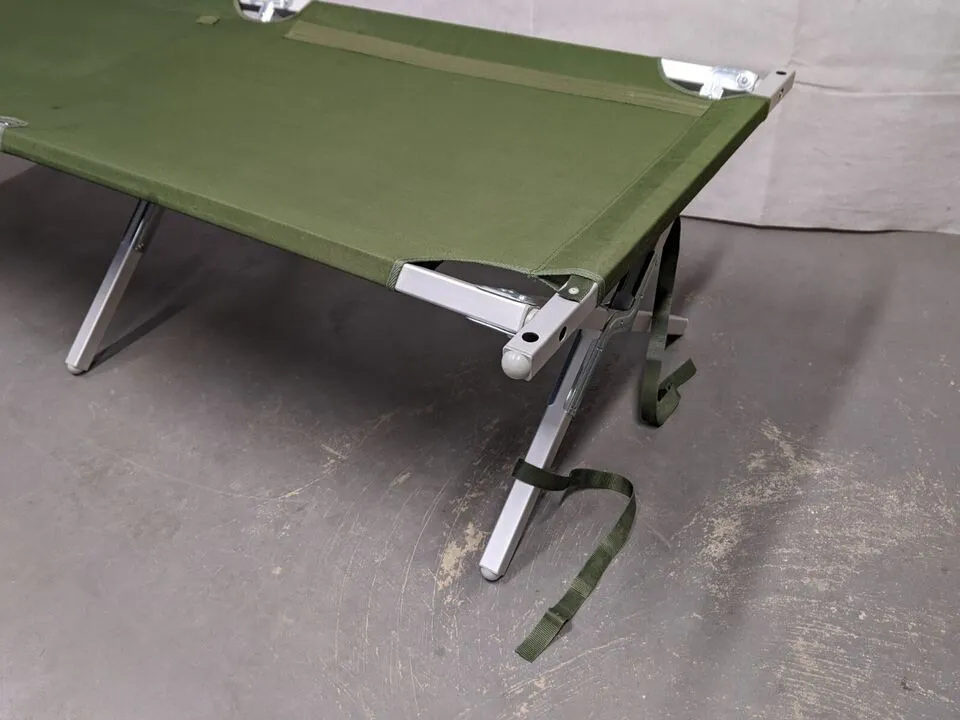 British Army Mk3 Folding Aluminium Cot Camp Bed