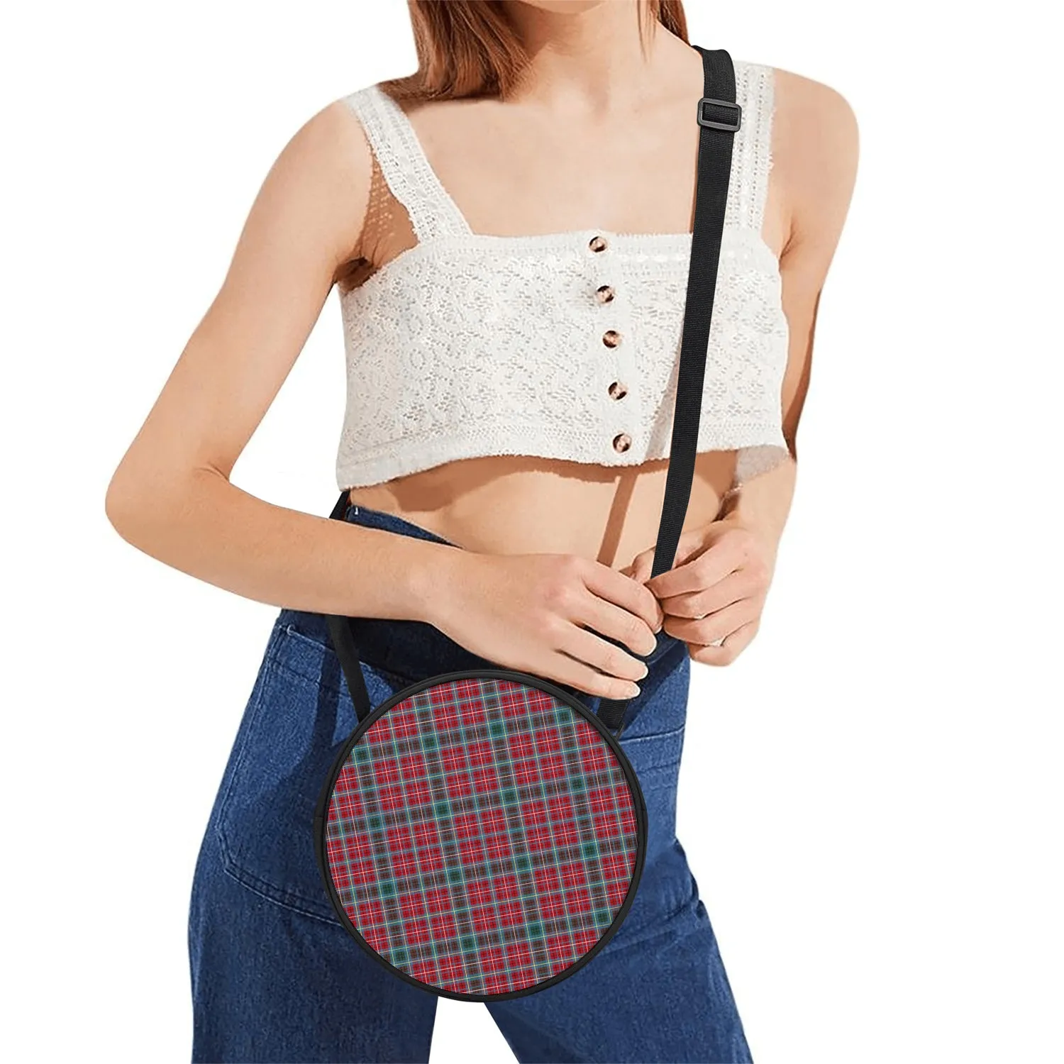 British Columbia Province Canada Tartan Round Satchel Bags