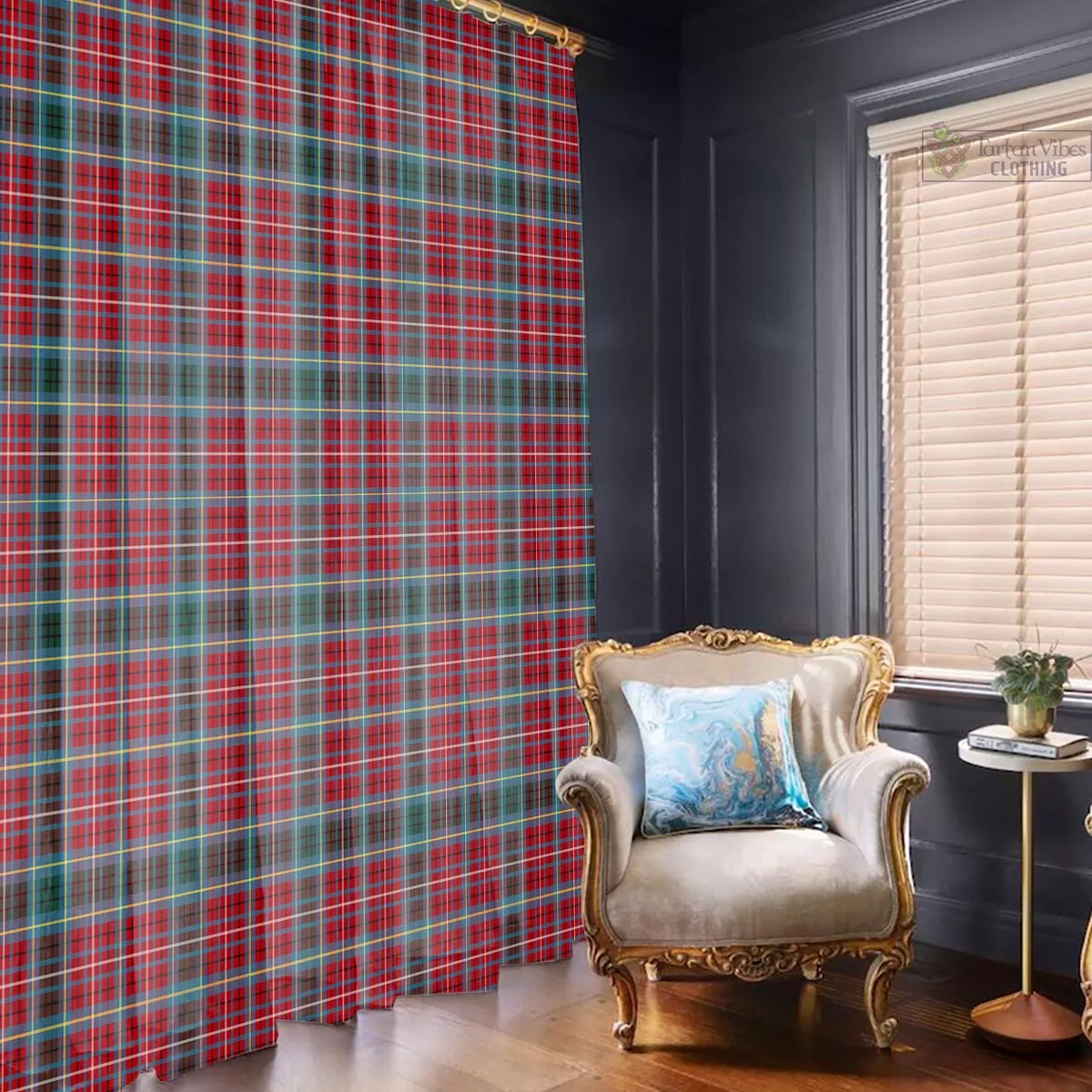 British Columbia Province Canada Tartan Window Curtain