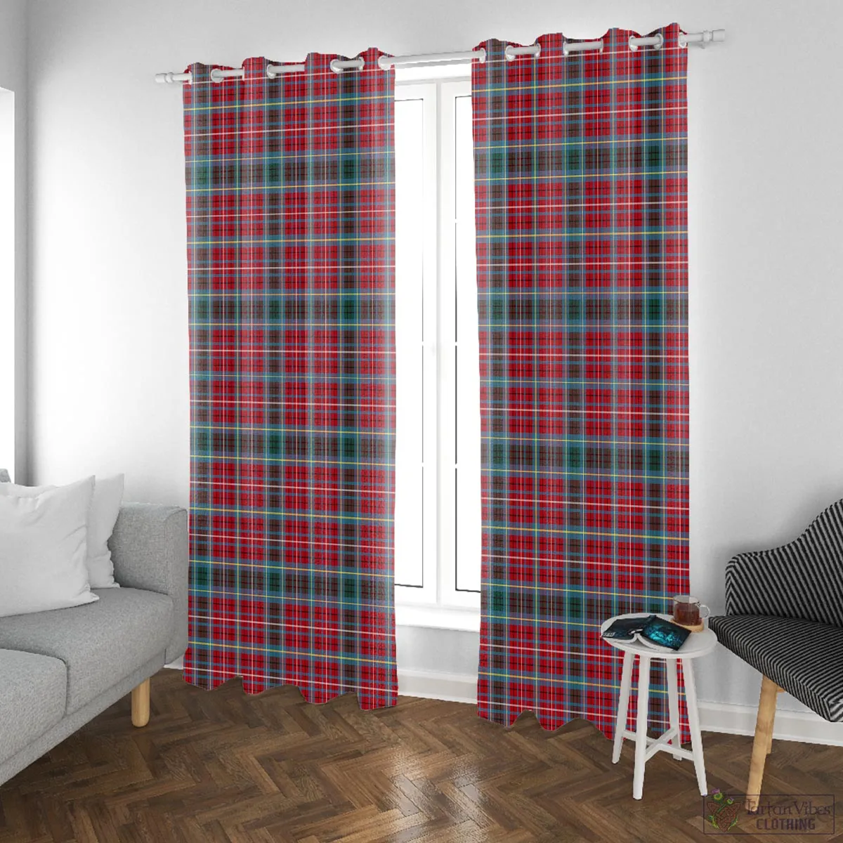 British Columbia Province Canada Tartan Window Curtain