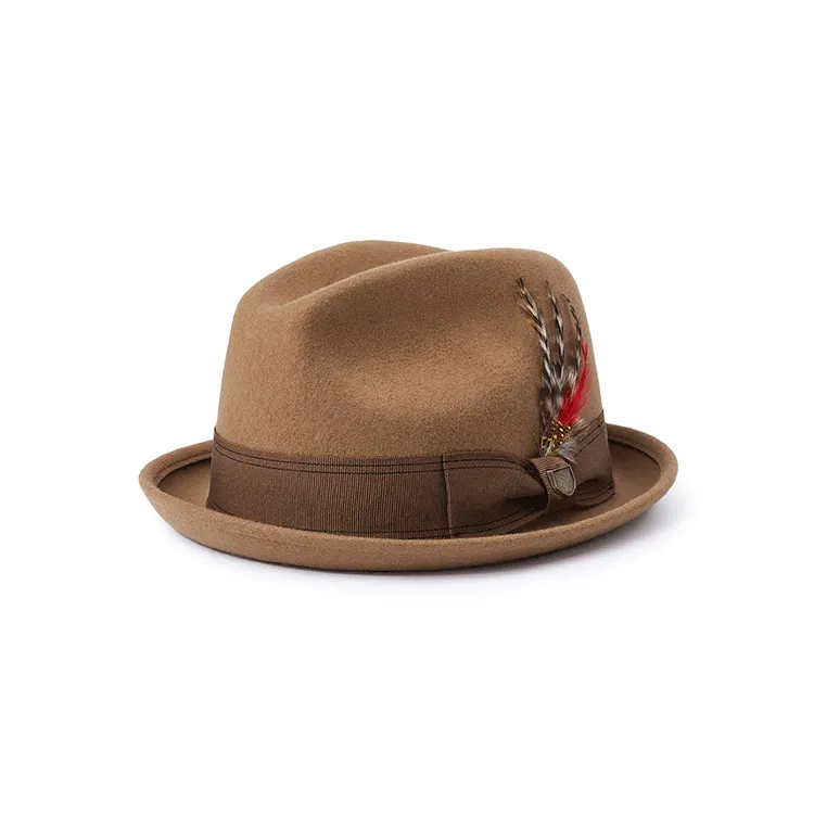 Brixton Gain Fedora - Khaki/Bronze