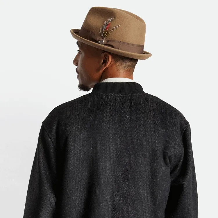 Brixton Gain Fedora - Khaki/Bronze