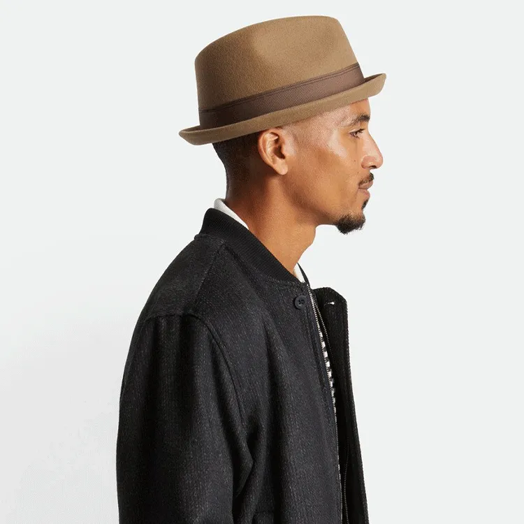 Brixton Gain Fedora - Khaki/Bronze