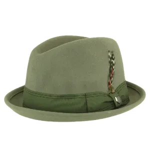 Brixton Gain Fedora - Mermaid/Military Olive