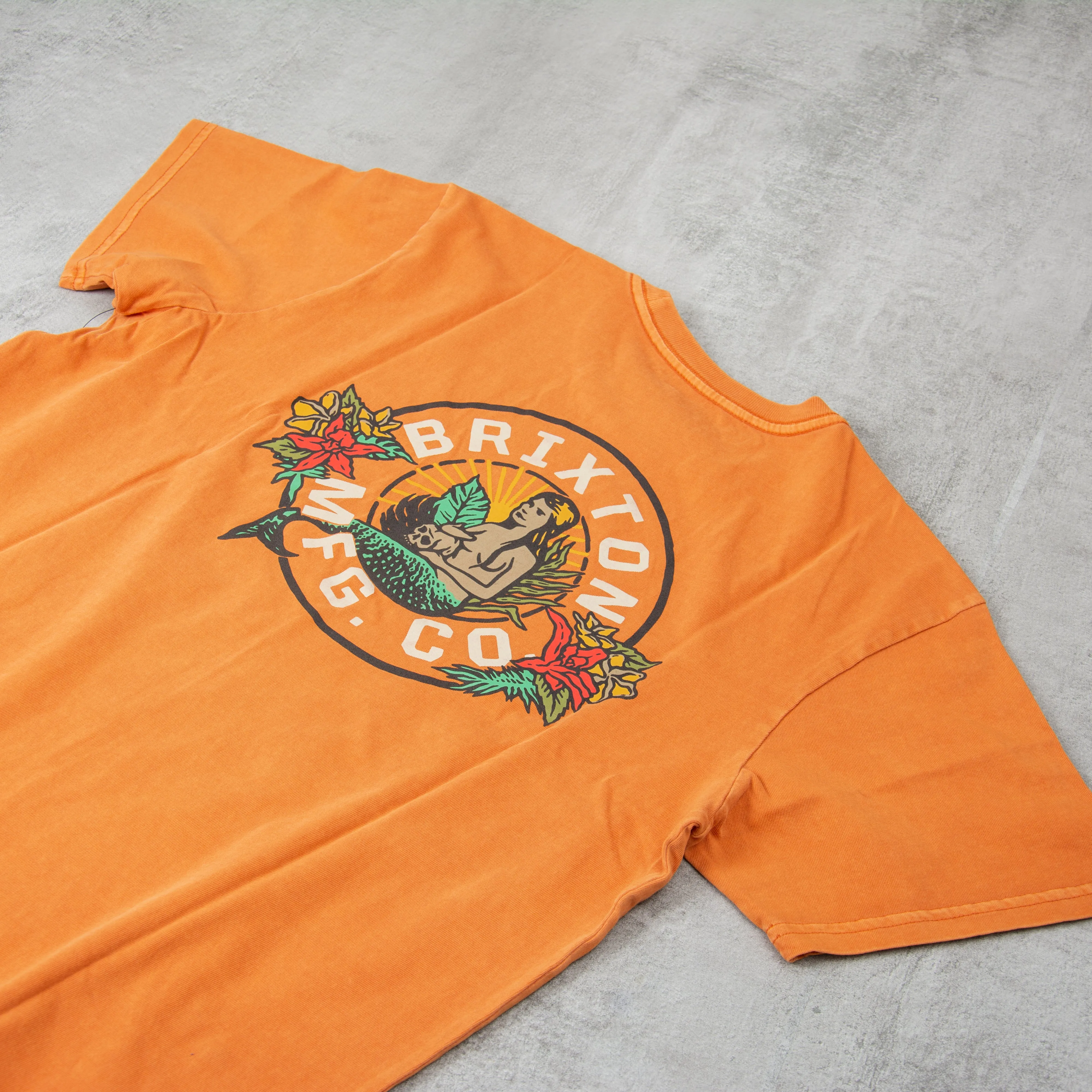 Brixton Geneva S/S Tee - Paradise Orange Worn Wash