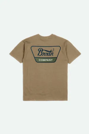 Brixton Linwood S/S Standard T-Shirt - TIGERS EYE/NAVY/OLIVE