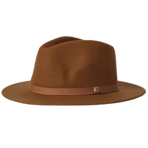 Brixton Messer Packable Fedora - Coffee