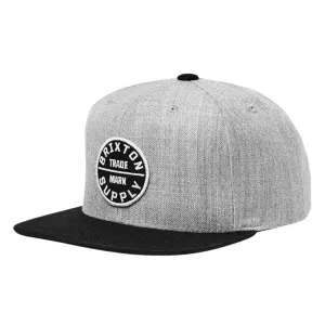 Brixton Oath III Snapback - Light Heather Grey/Black