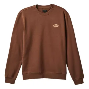 Brixton Parson Patch Crewneck Sweatshirt - Pinecone Brown