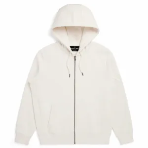 BRJ  AVENUE - Organic Pima Hoodie // BONE -  Zip Heavyweight Hoodie