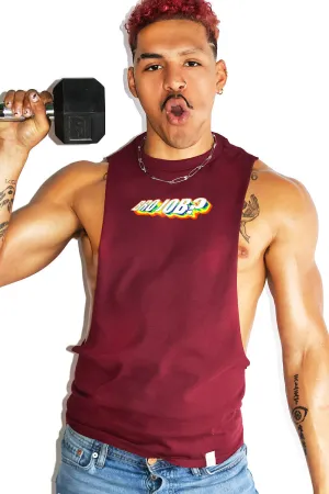 Bro Job Low Arm Shredder Tank-Burgandy