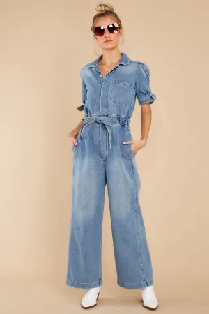 Broad Street Strolls Denim Jumpsuit