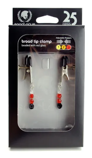 Broad Tip Clamp WRed Beads