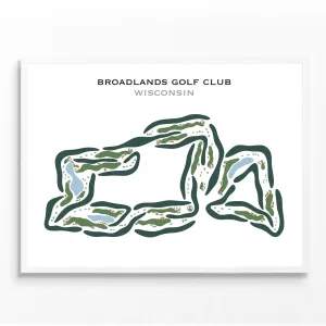 Broadlands Golf Club, Wisconsin - Printed Golf Courses