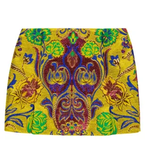 Brocade skirt with floral print Dolce&Gabbana, multicolor