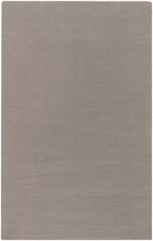 Brockton Solid Wool Gray Area Rug