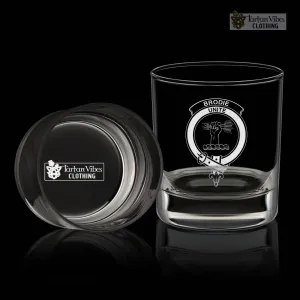 Brodie Family Crest Engraved Whiskey Glass