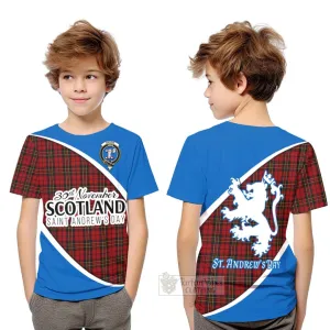 Brodie Family Crest Tartan Kid T-Shirt Celebrate Saint Andrew's Day in Style