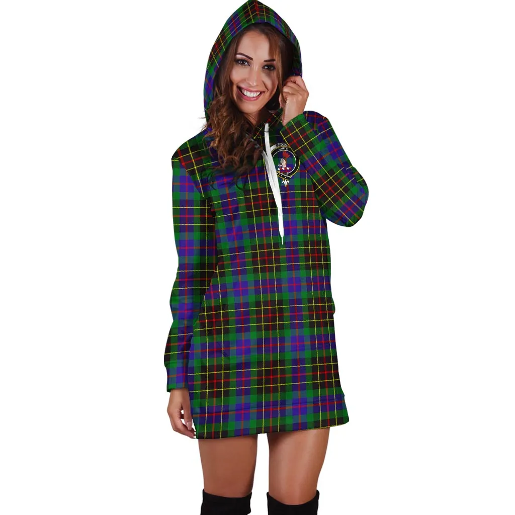 Brodie Hunting Modern Tartan Hoodie Dress with Family Crest