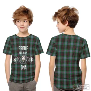 Brodie Hunting Tartan Kid T-Shirt with Family Crest DNA In Me Style