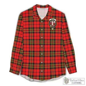 Brodie Modern Tartan Women's Casual Shirt with Family Crest