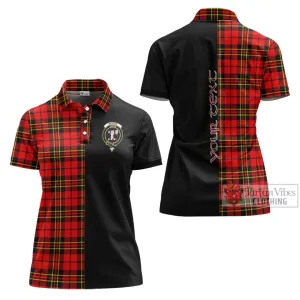 Brodie Modern Tartan Women's Polo Shirt with Family Crest and Half Of Me Style