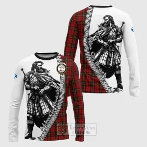 Brodie Tartan Clan Crest Long Sleeve T-Shirt with Highlander Warrior Celtic Style