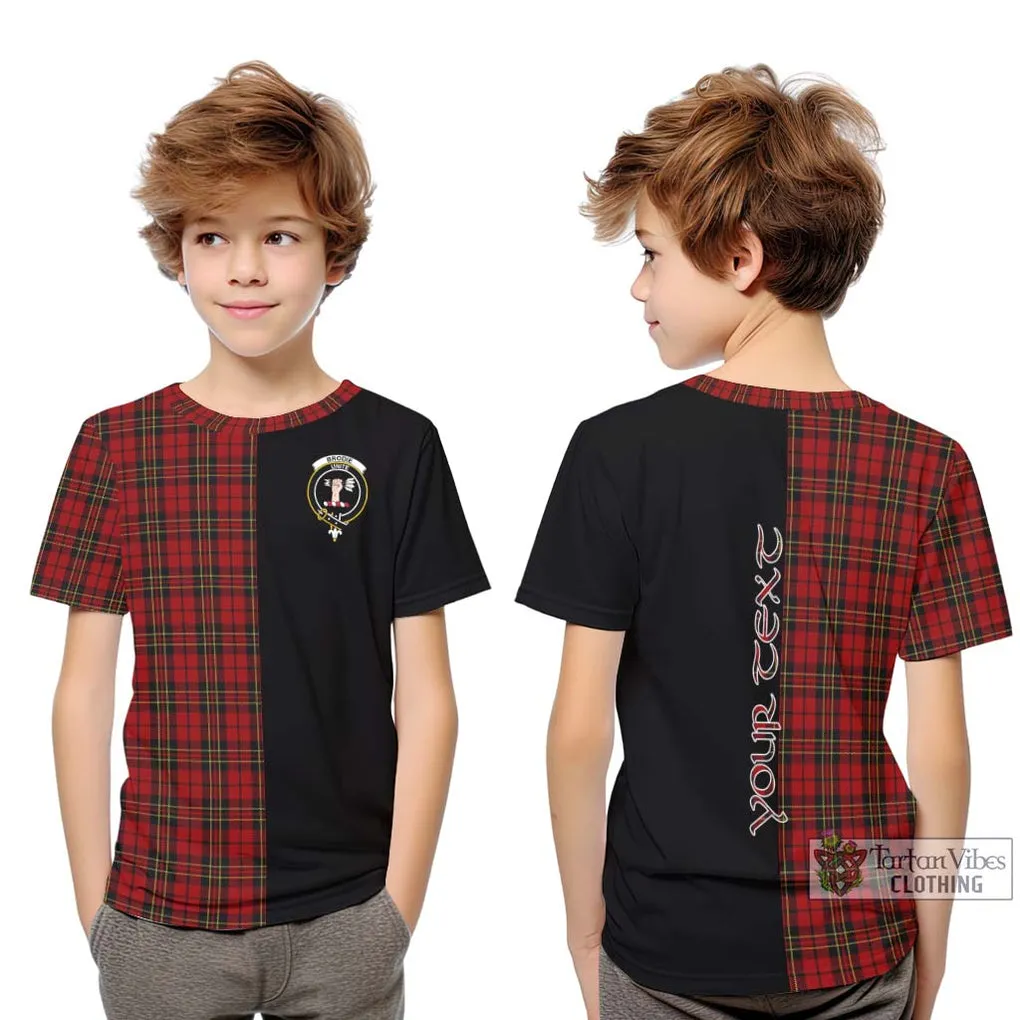 Brodie Tartan Kid T-Shirt with Family Crest and Half Of Me Style