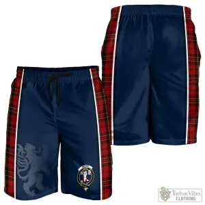 Brodie Tartan Men's Shorts with Family Crest and Lion Rampant Vibes Sport Style