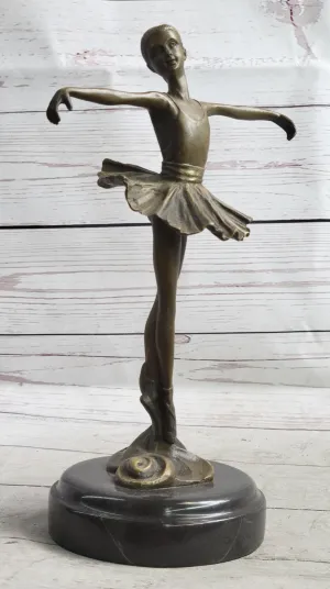 Bronze Statue Home Decor Original Milo Female Dancer Ballet Brown Ballerina