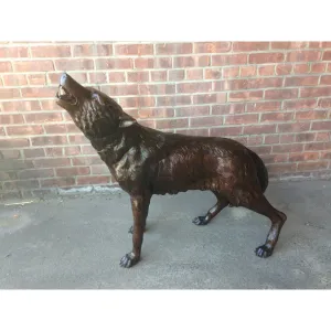 Bronze Wolf Statue