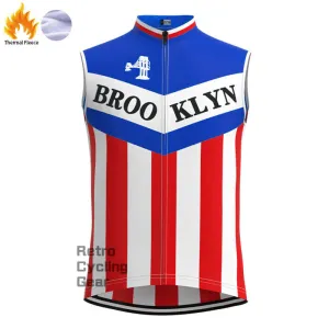 Brooklyn Blue Fleece Retro Cycling Vest