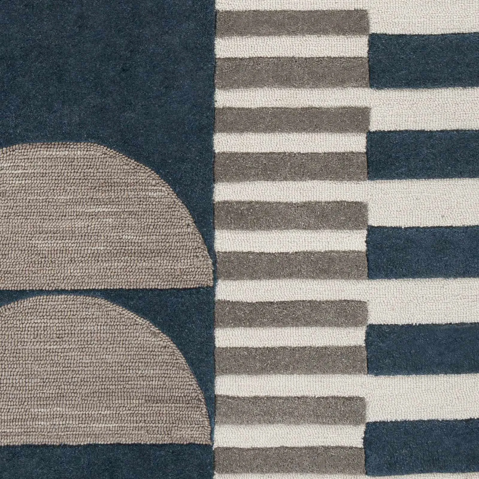 Brooklyn Blue&Gray Modern Wool Rug