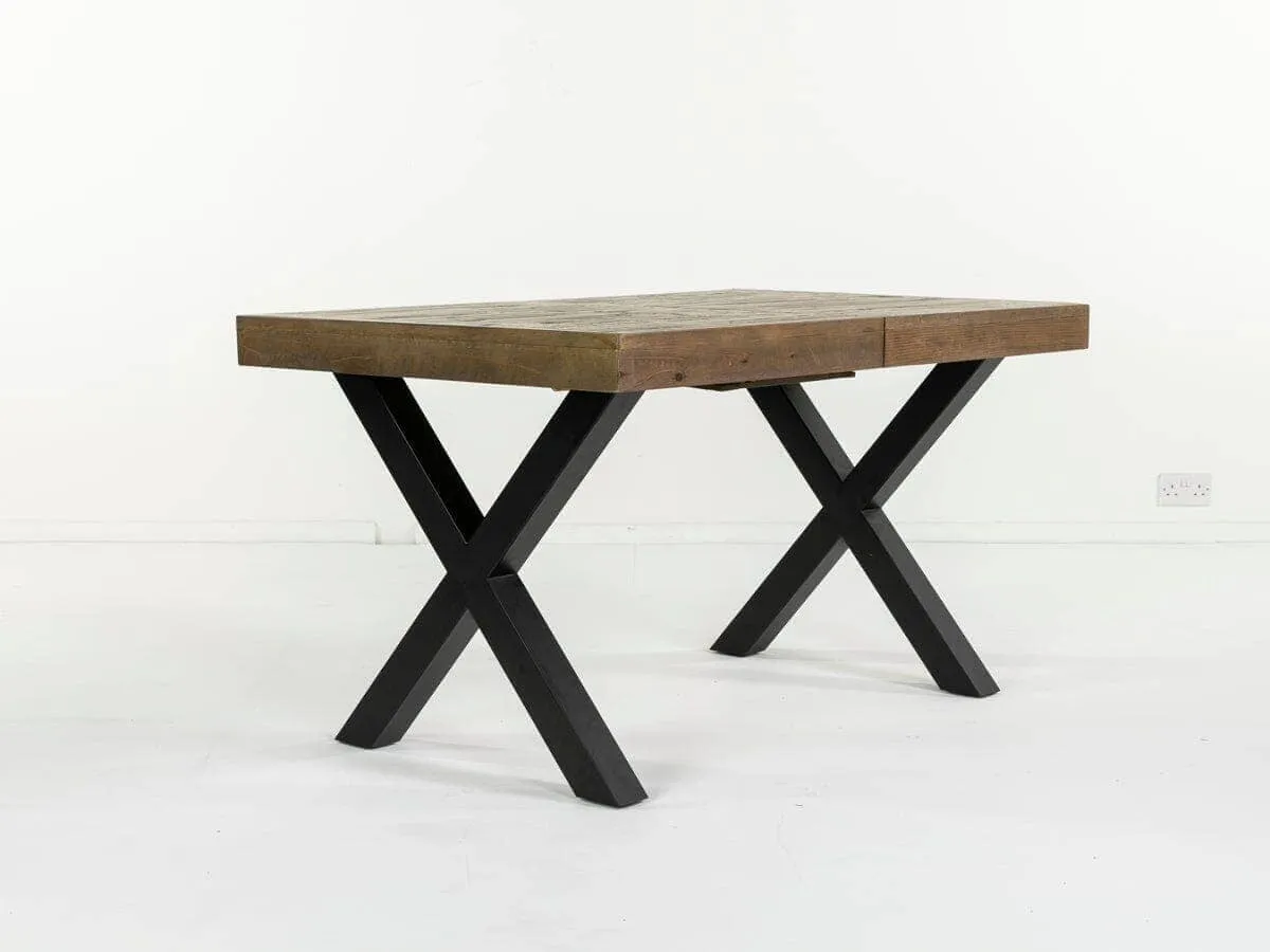 Brooklyn Extendable Cross Leg Dining Table (140cm - 180cm) & Brooklyn Cross Leg Bench