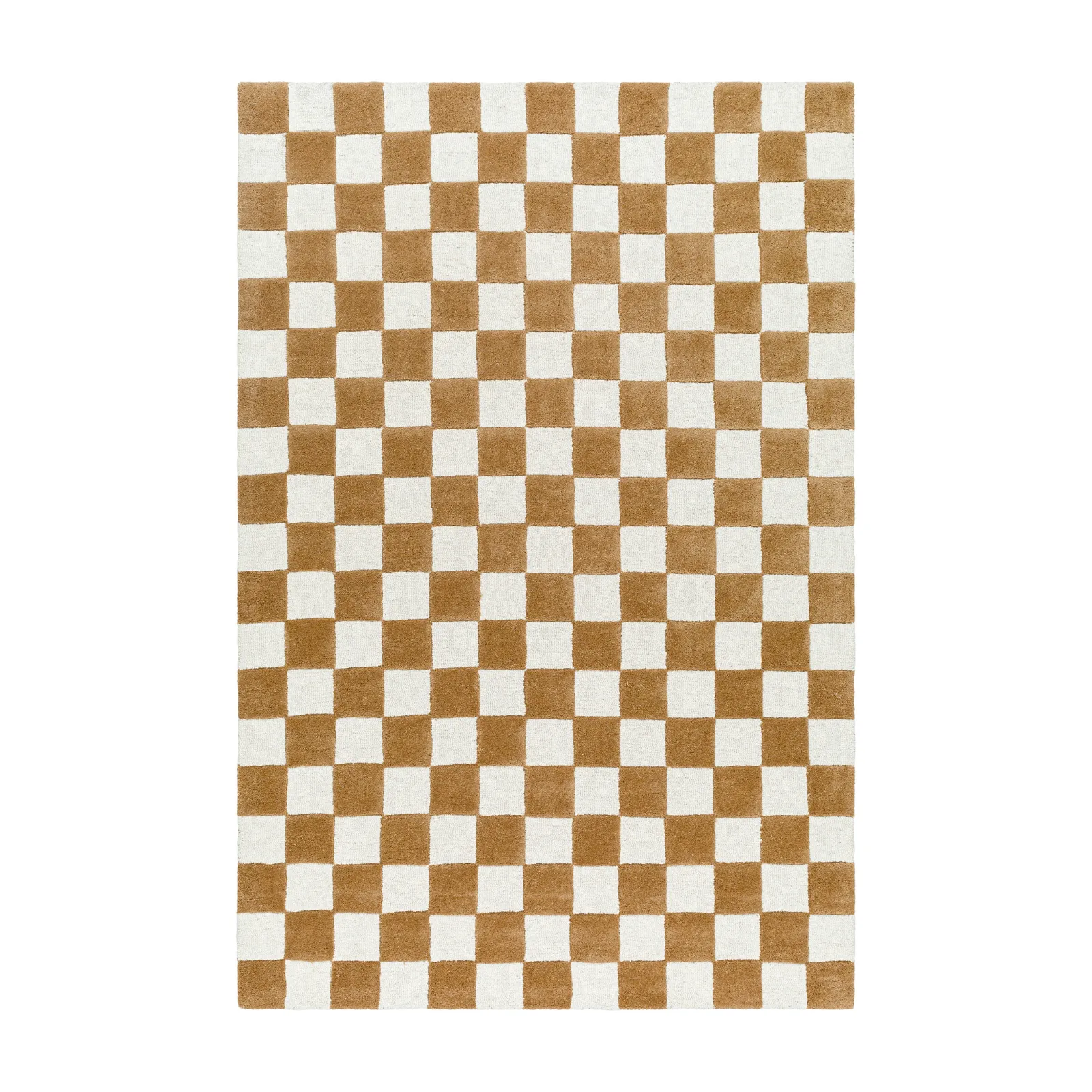 Brooks Checkered Camel Rug