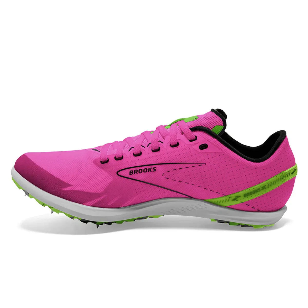 Brooks Draft XC Cross Country | Pink Glo/green/black