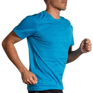 Brooks | Luxe Short Sleeve | Men's | Heather Cerulean