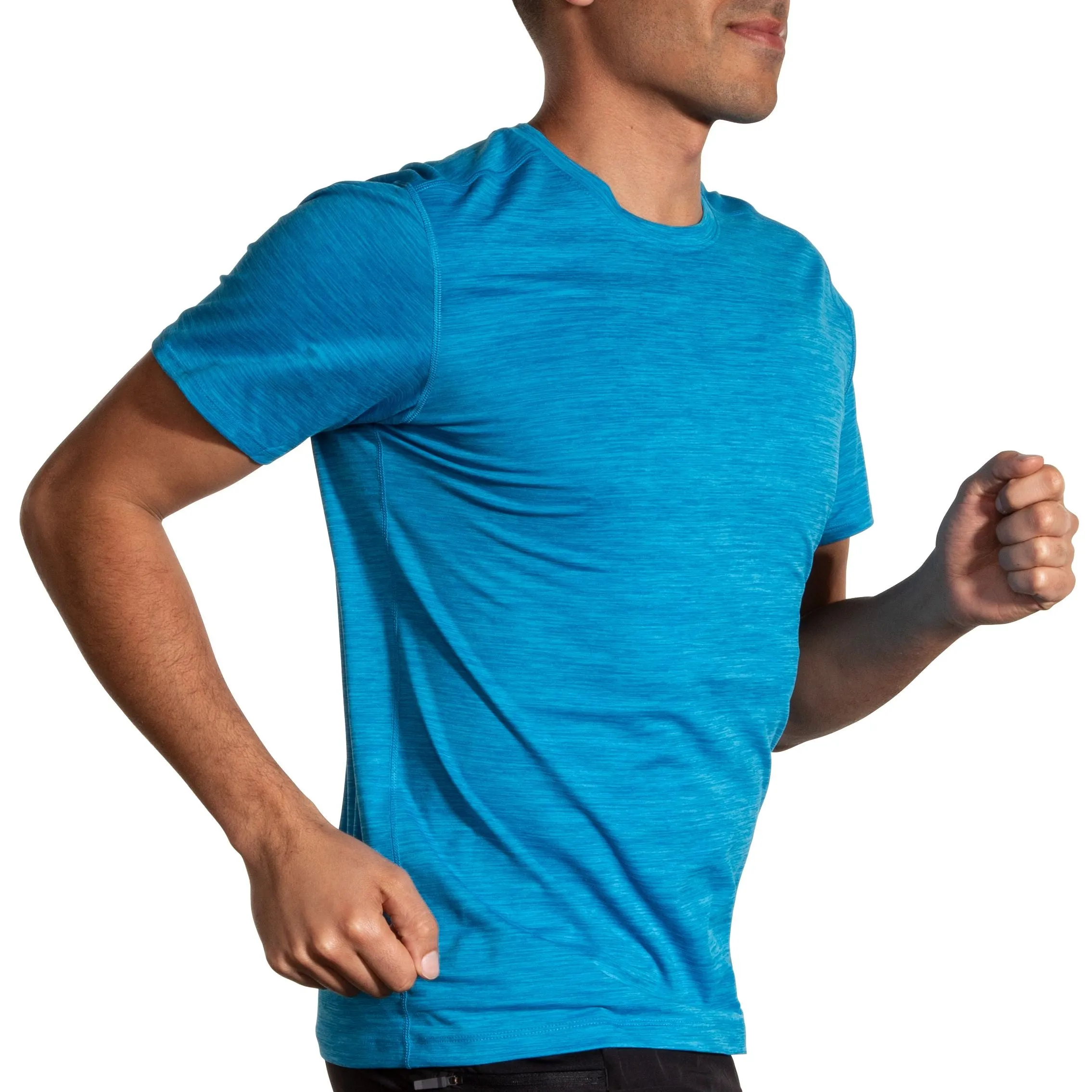 Brooks | Luxe Short Sleeve | Men's | Heather Cerulean