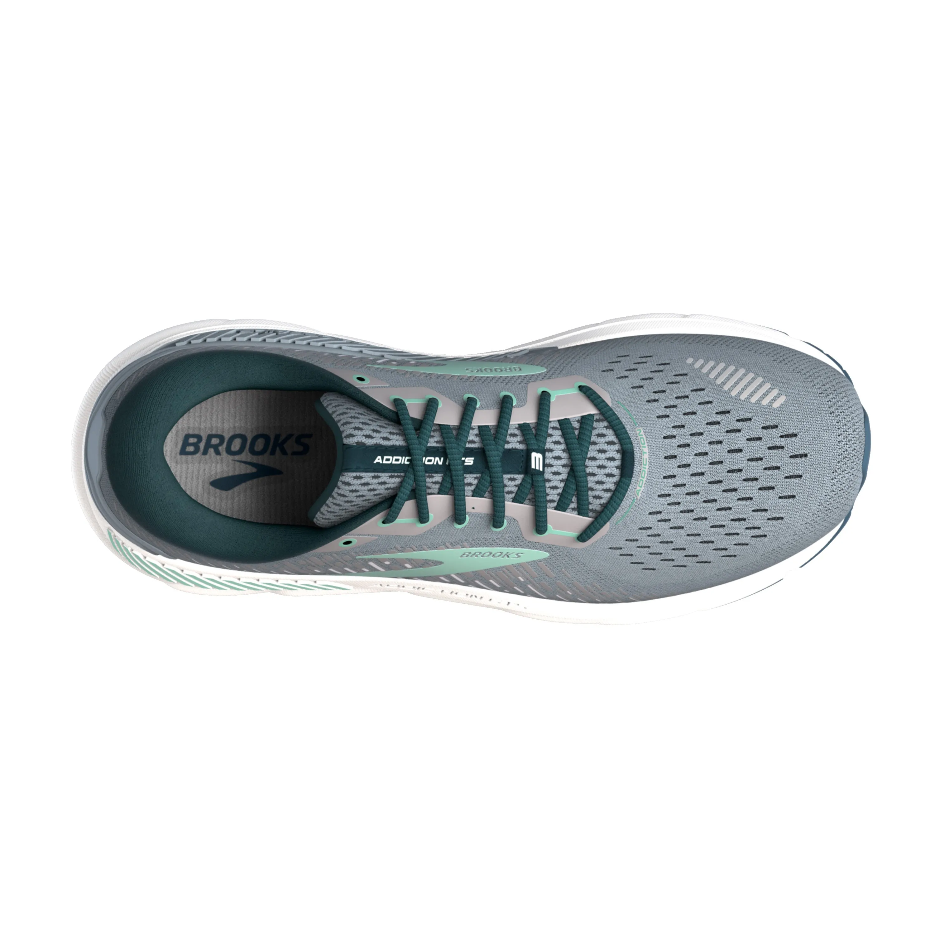 BROOKS WOMEN'S ADDICTION GTS 15 - GREY/NAVY/AQUA