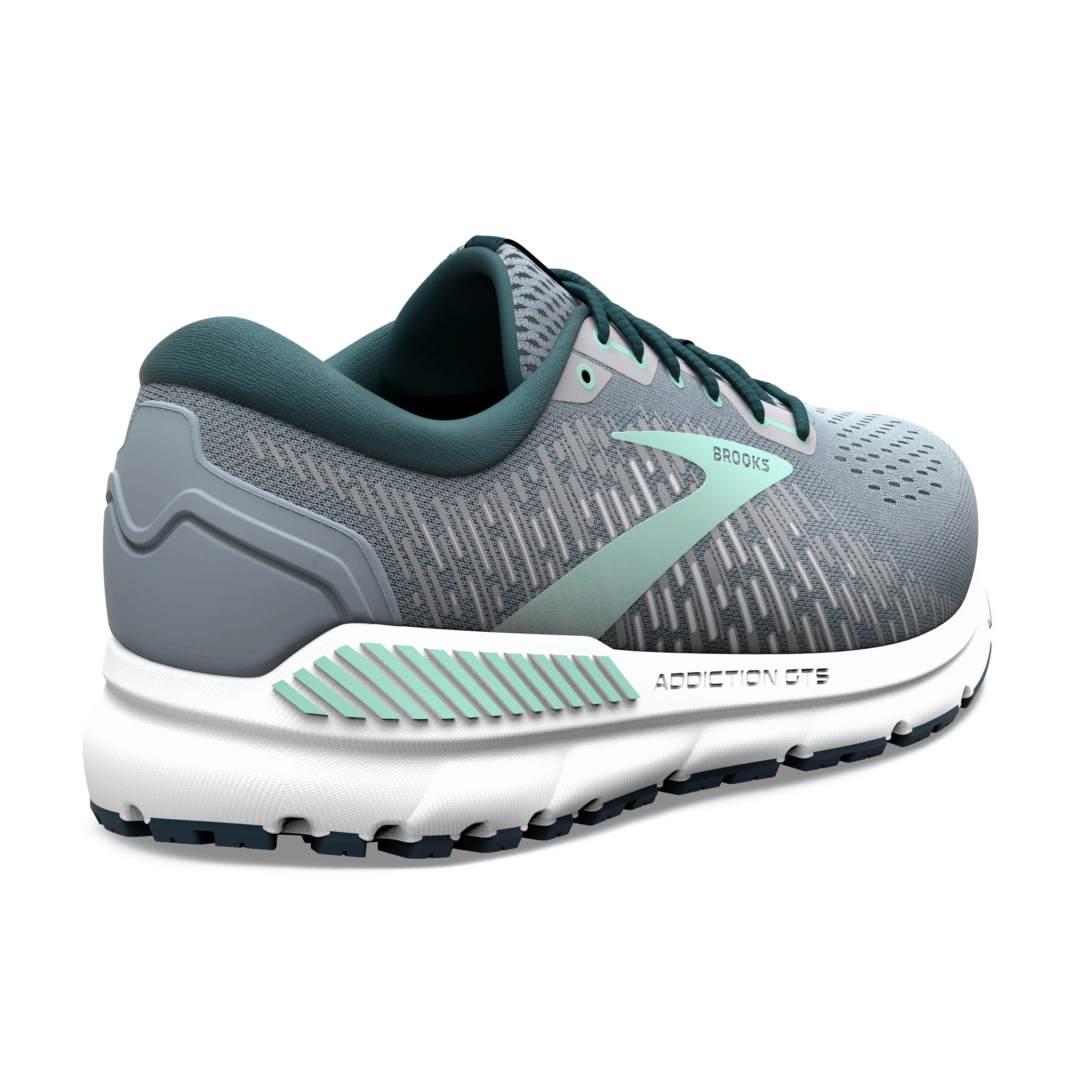 BROOKS WOMEN'S ADDICTION GTS 15 - GREY/NAVY/AQUA