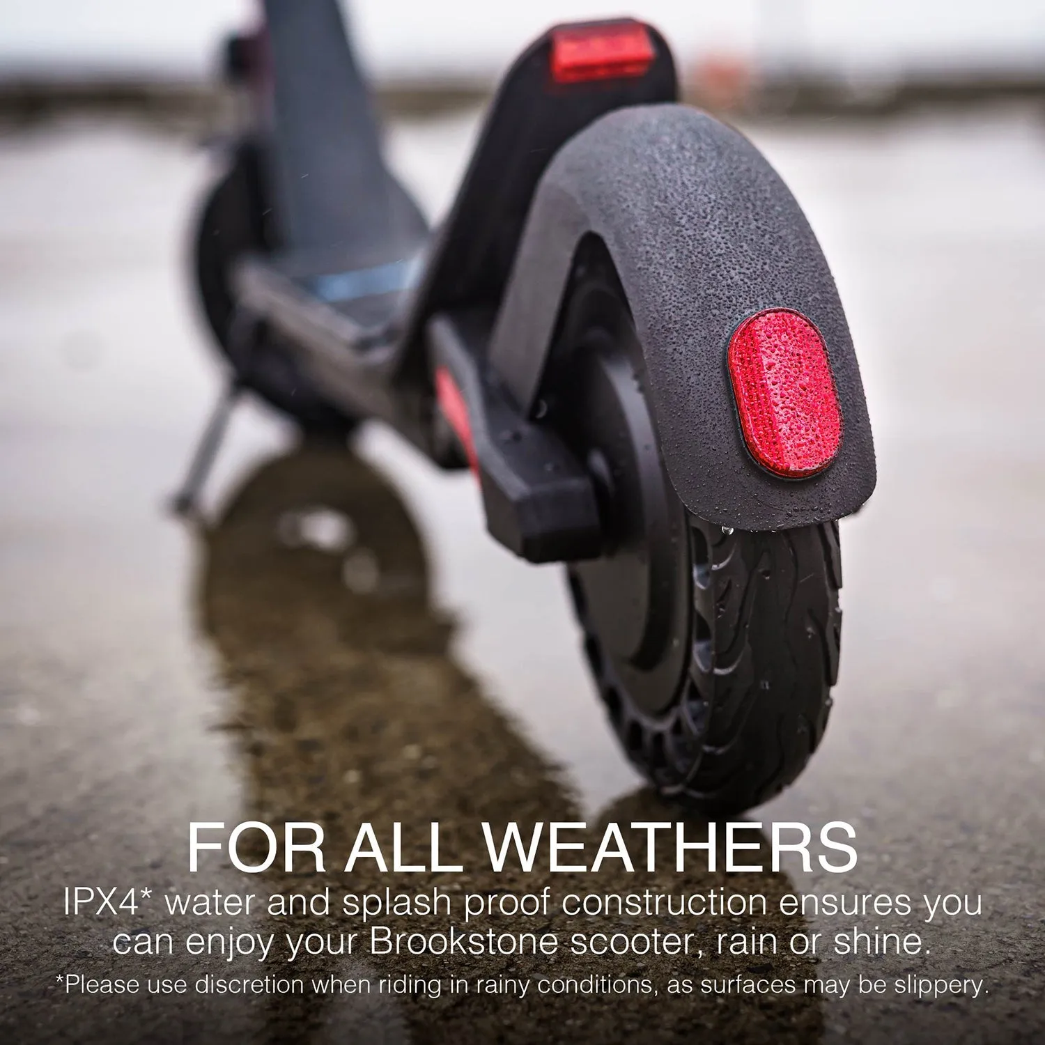 Brookstone Electric Scooter with Cruise Control and Foldable Frame